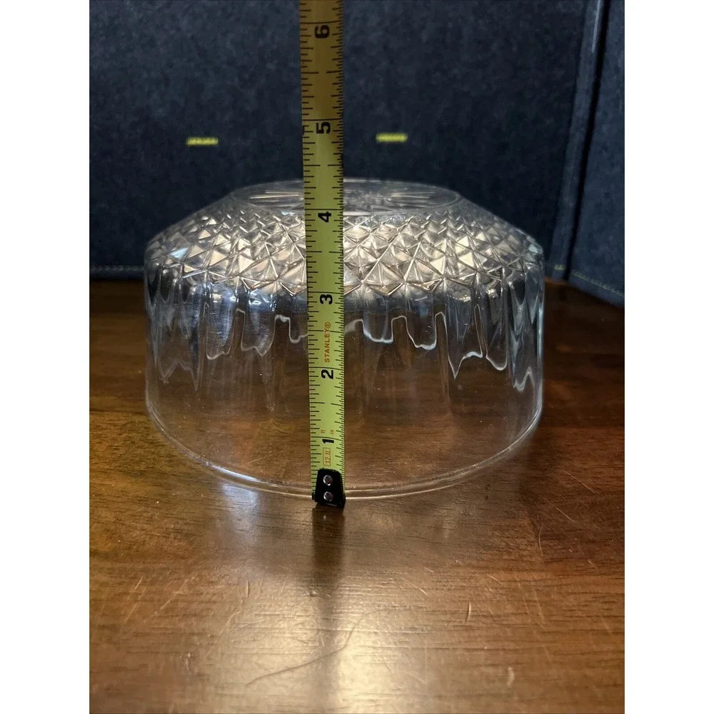 ARCOROC FRANCE GLASS‎ BOWL STAR DIAMOND CUT GLASS BOWL